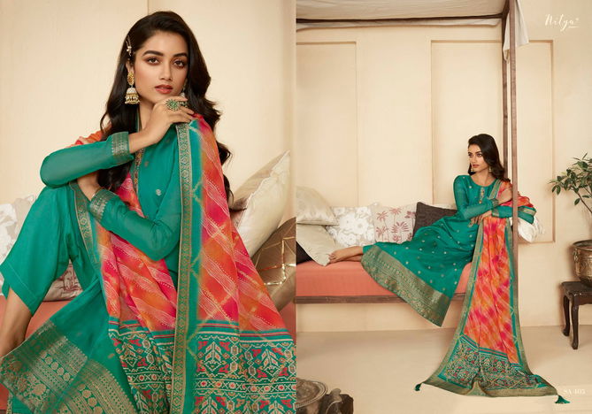 Saira Vol 4 Organza Jaquard  Designer Suit Catalog